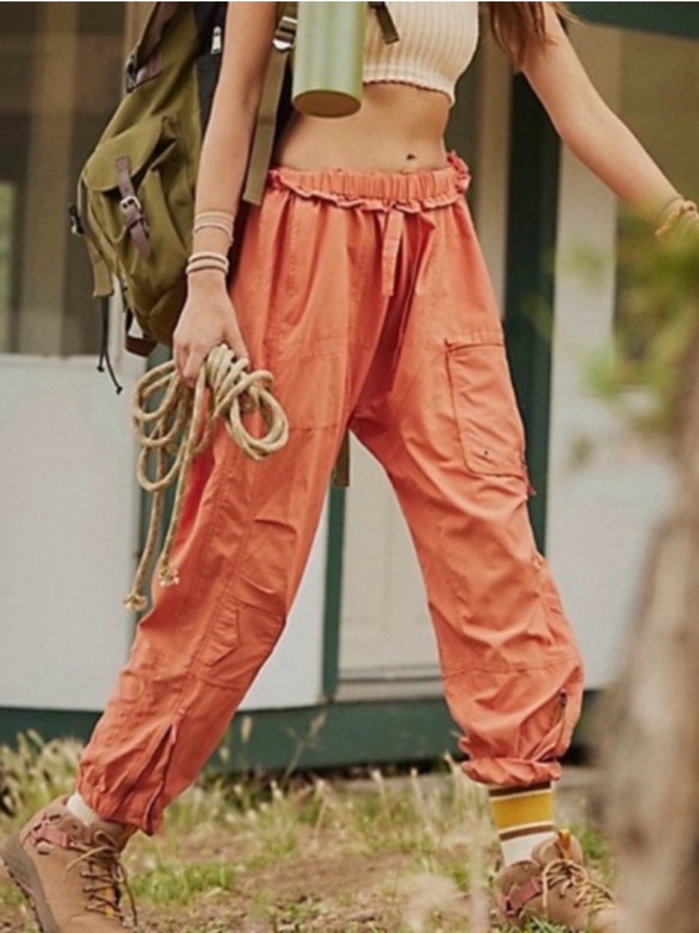 FP Movement Spring Trekker Women’s Cargo Jogger Pants - Orange